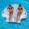 82'' White Seashell Island Swimming Pool Raft Lounger